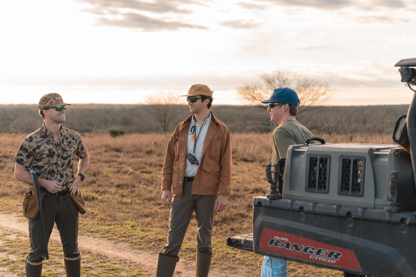 Hunting crew in the field wearing Concho hats